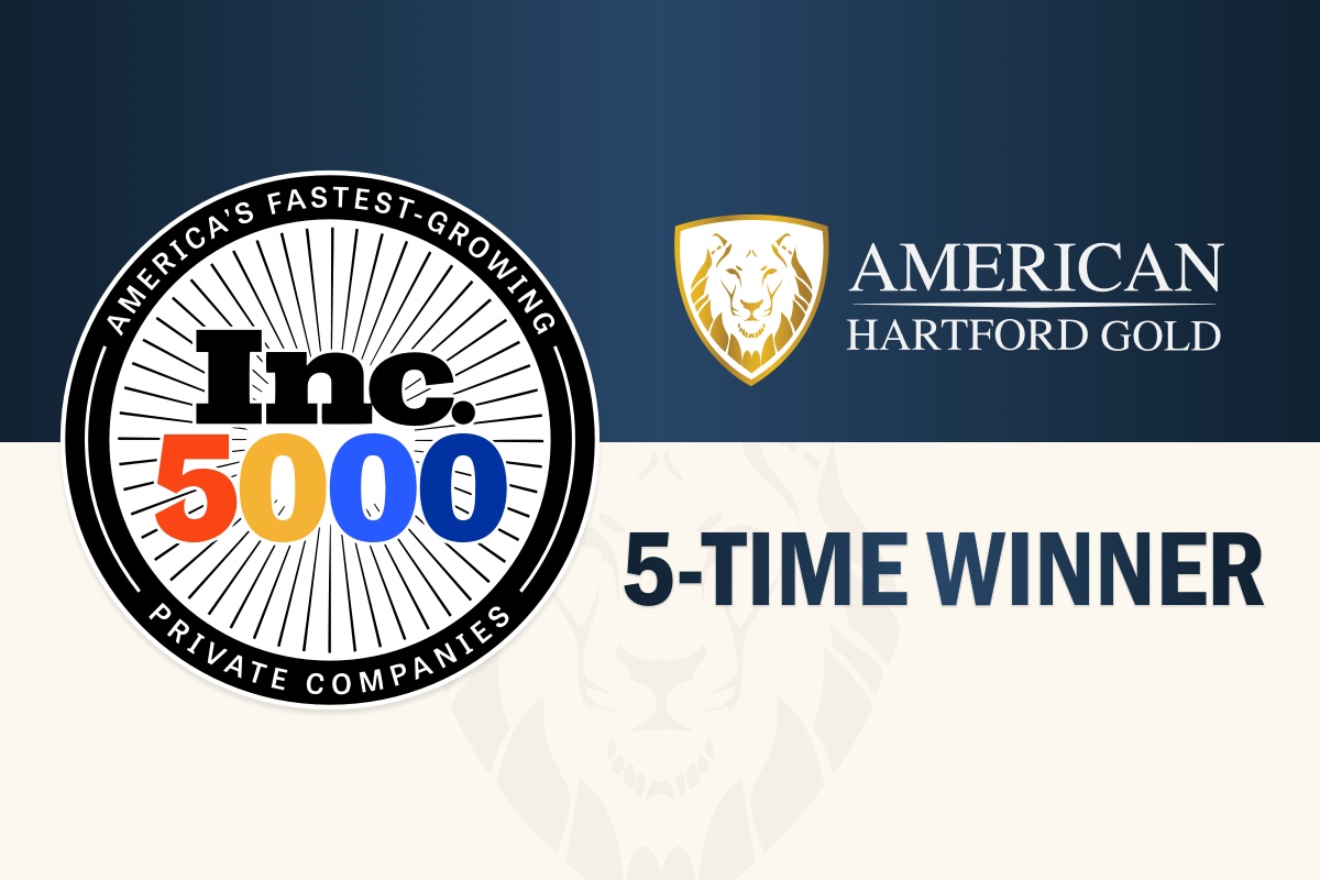 American Hartford Gold Honored to be One of America's Fastest-Growing Companies for Fifth Time